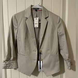 NWT cropped khaki blazer